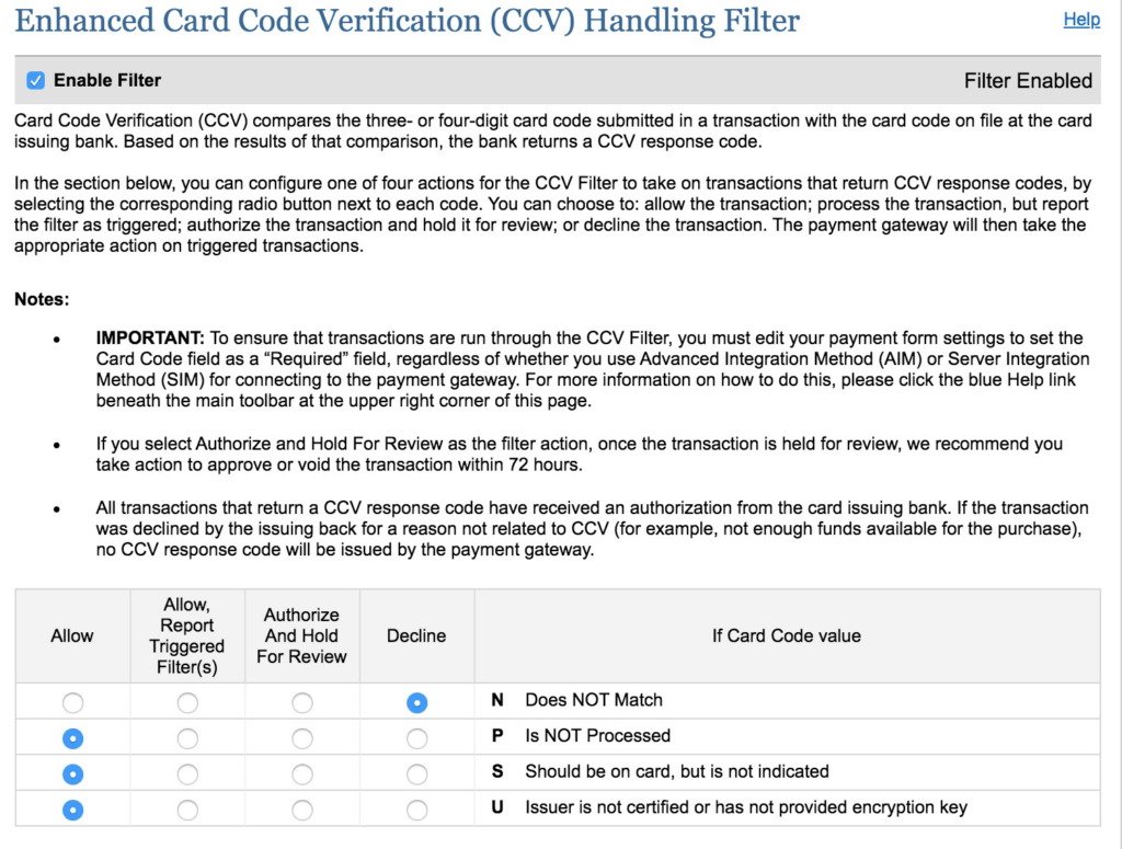 Card Code Verification